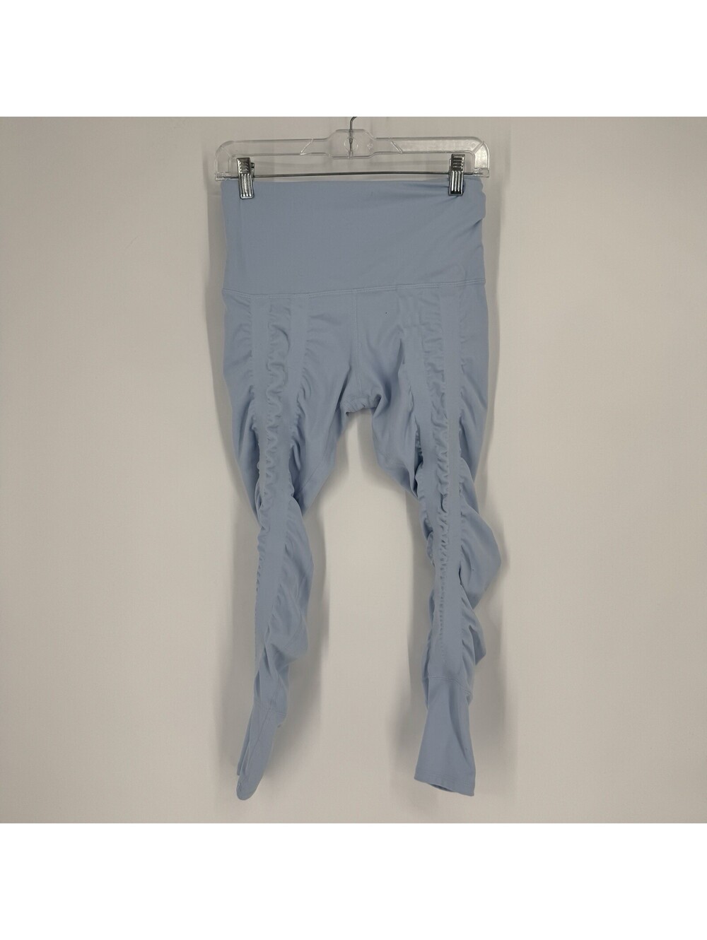 Sweetflexx leggings womens 8 blue compression high waist ribbed resistance